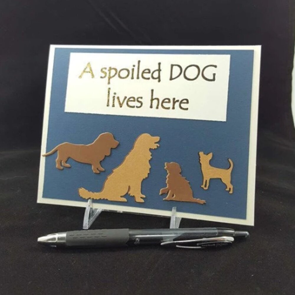 A spoiled‎ DOG lives here - Pet Note Card w/Envelope